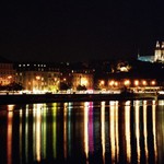 Vyšehrad a světýlka na Vltavě