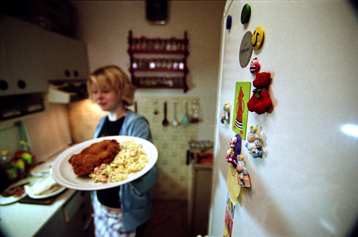 Řízky a červený medvěd