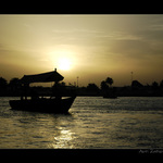 Zapad slunce nad Dubai Creek