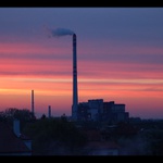 zapad slunce nad prahou