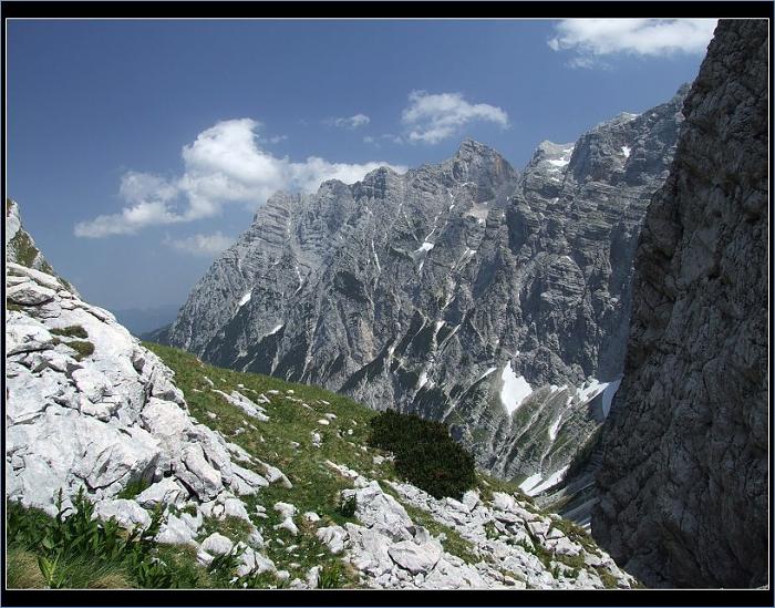 pohled ze sedla Luknja (Julské Alpy)