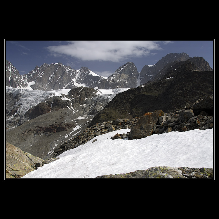 Piz Bernina - celkový pohled