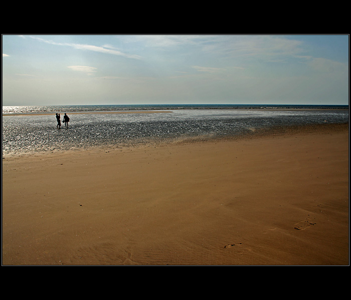 Večerná pláž po prvé...