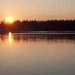 Západ slunce v jižních čechách