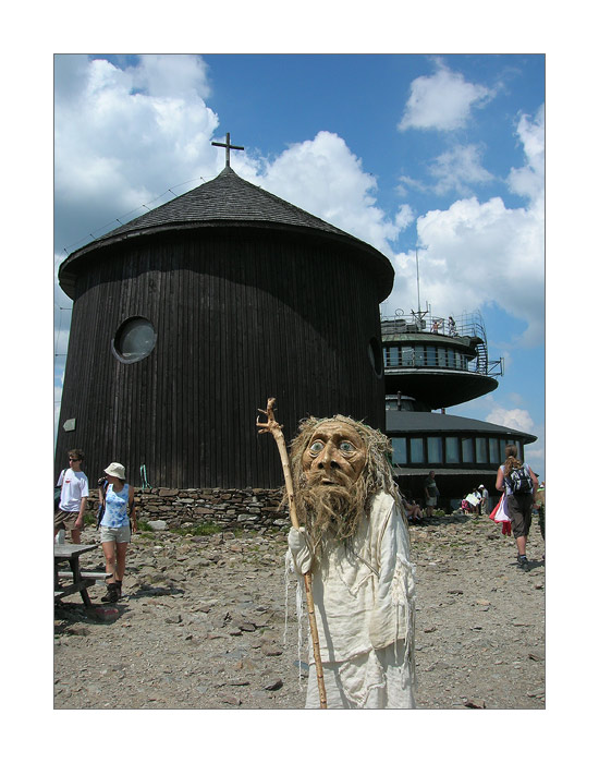 Polský turista na Sněžce
