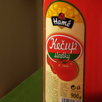 Kečup sladký, poloprázdný