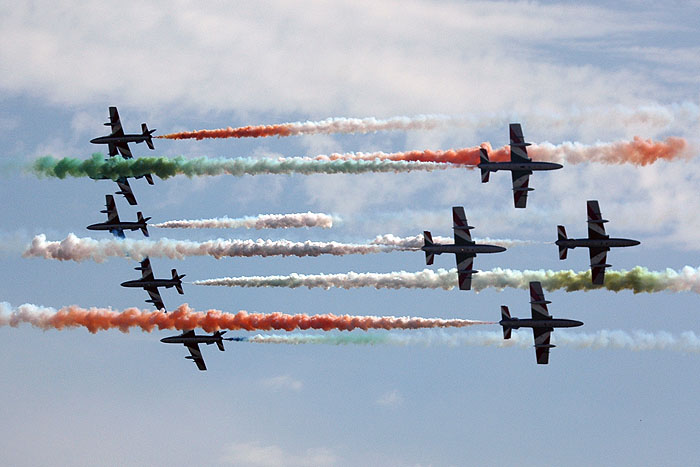 CIAF Brno 2.9.2006 Frecce Tricolori průlet