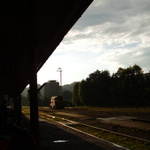 Nádraží při západu