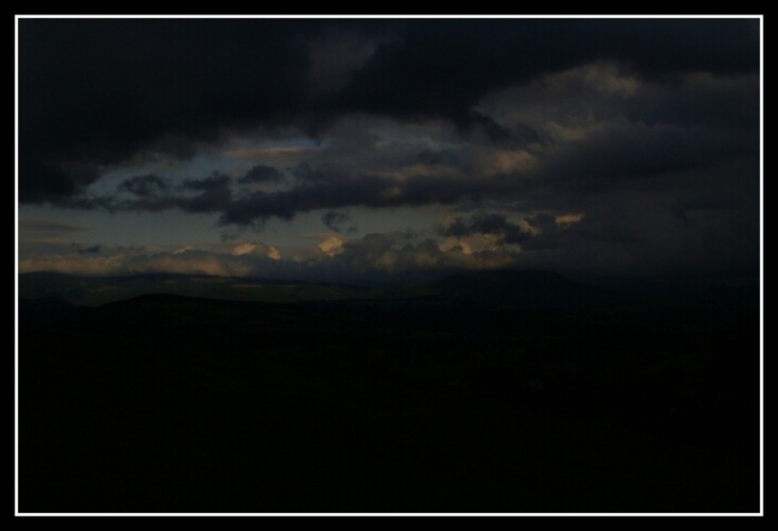 Večerní obloha nad Jeseníkama