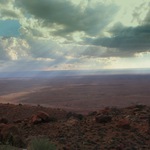 Sun rays over The Desert of Nevada