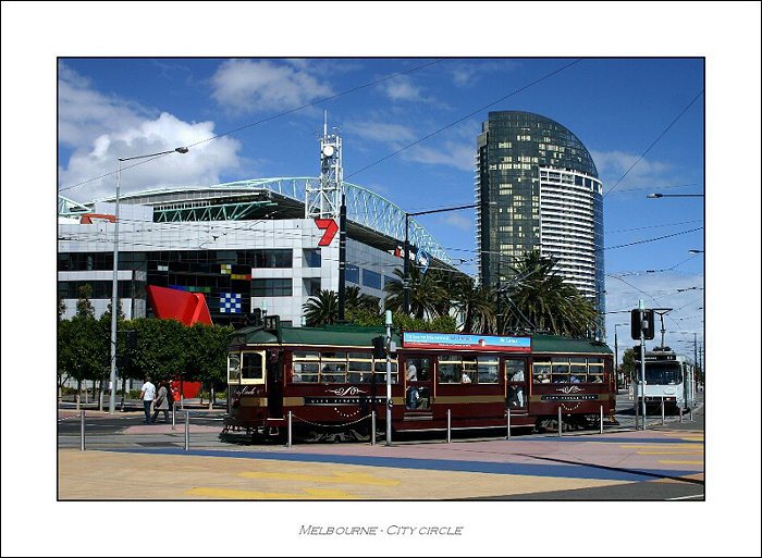 historická tramvaj v Melbourne