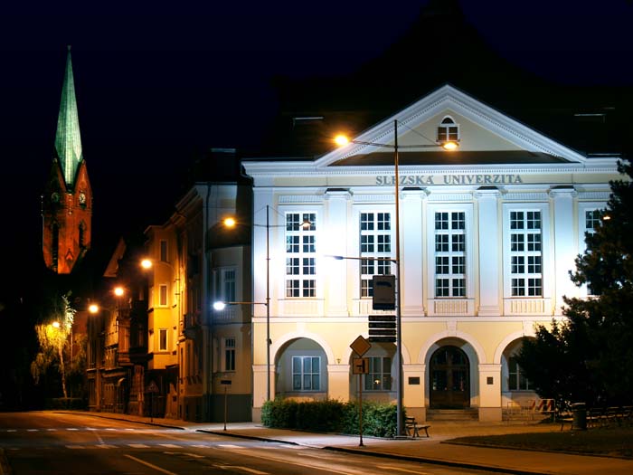 Opava - Slezská universita a Evangelický kostel