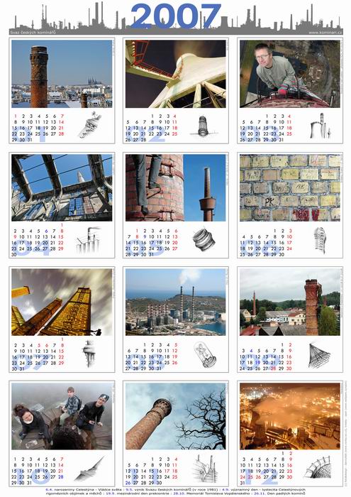 prekiontrický (komínářský) kalendář 2007