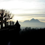 Západ slunce ze Salzburgu