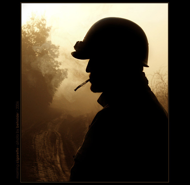 ...morning cigarette...