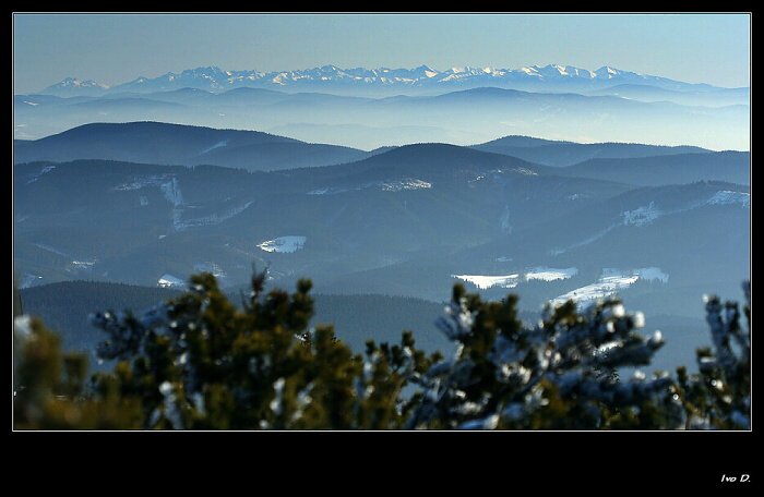 Tatry z Lysé hory.