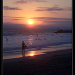 Večerní surfování v Kalifornii