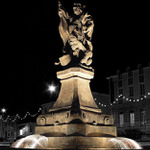 Kašna se sochou sv. Floriana v Uherském Brodě