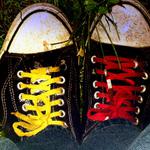 yellow shine and red dark