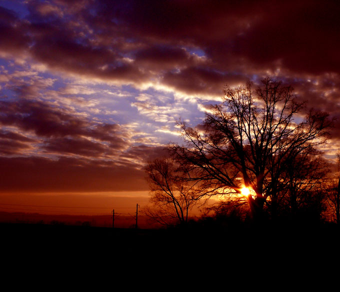 sun going down