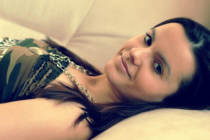 Darča on Sofa