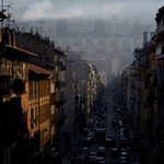 The morning street in Nice
