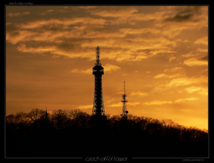 Czech Eiffel Tower - March early evening