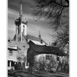 Polička - pohled od rybníka na kostel sv. Jakuba