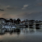 Piešťany za súmraku