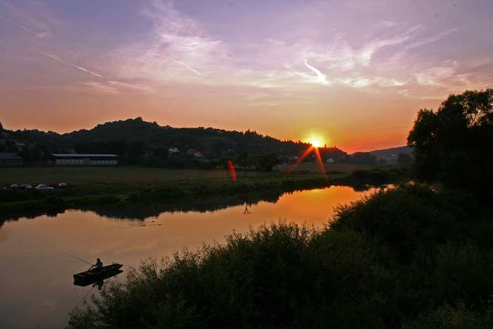 Zapad slunce nad Berounkou