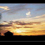 ***Sonnnenuntergang uber den Alpen***