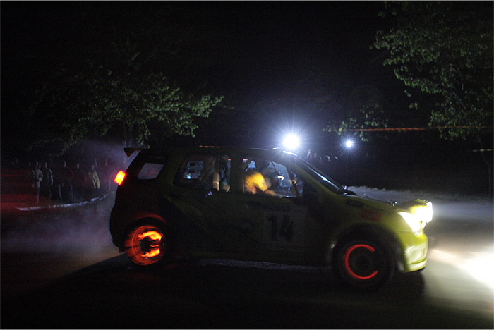 Rally Český Krumlov v noci