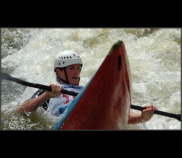 Momentka ze Světového poháru slalomářů
