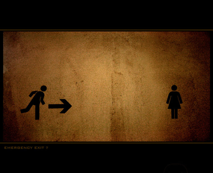... emergency exit ...