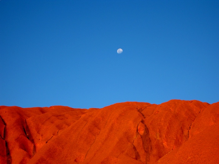 Moon and Uluru