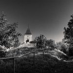 Zlíchovský kostelík večer