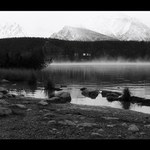 První sníh nad Štrbským plesem