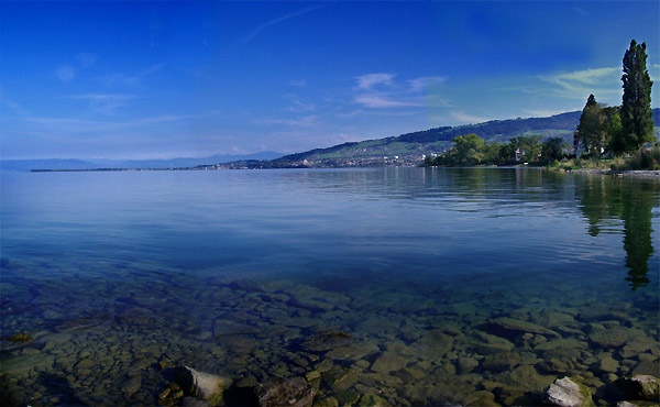Bodanske jezero II (pohled ze svycarske strany na rakouskou)