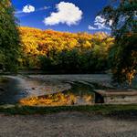 Tichý rybník v podzimu