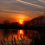 západ slunce na rybnících v skalici