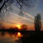 západ slunce na rybnících v skalici