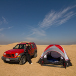 Camping in the desert