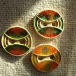 keramické knoflíky se sklem