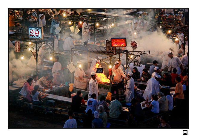Maroko I. - Djemaa El Fna restaurant