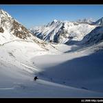 Začátek února pod ledovcem Sulzenauferner...