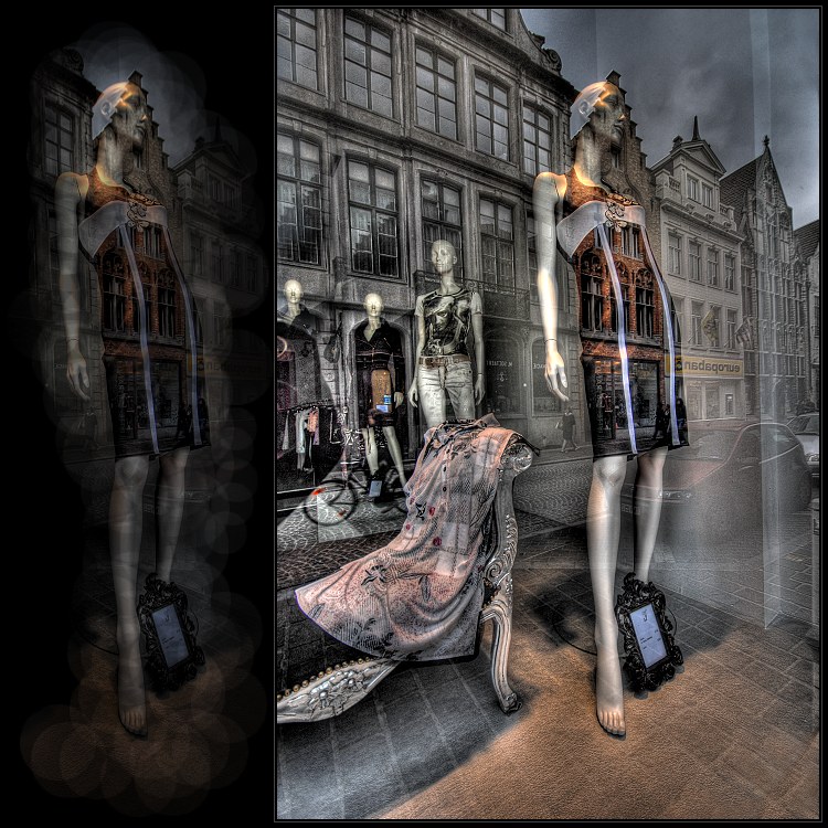 Štíhlá surrealistická mimozemšťanka s přilbou z oblohy