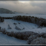 zimná pochmúrna panoráma