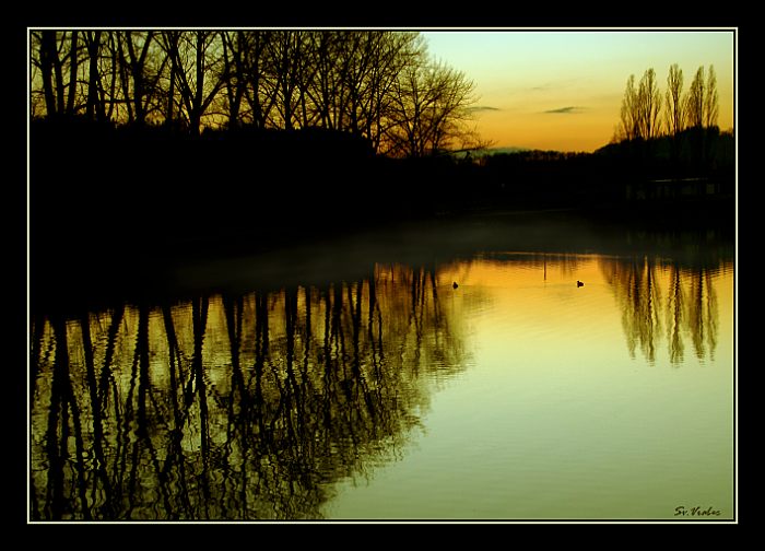 Večerní zrcadlení