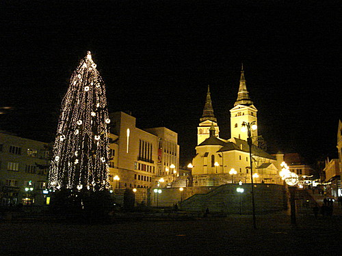 Hlinkove námestie v zime