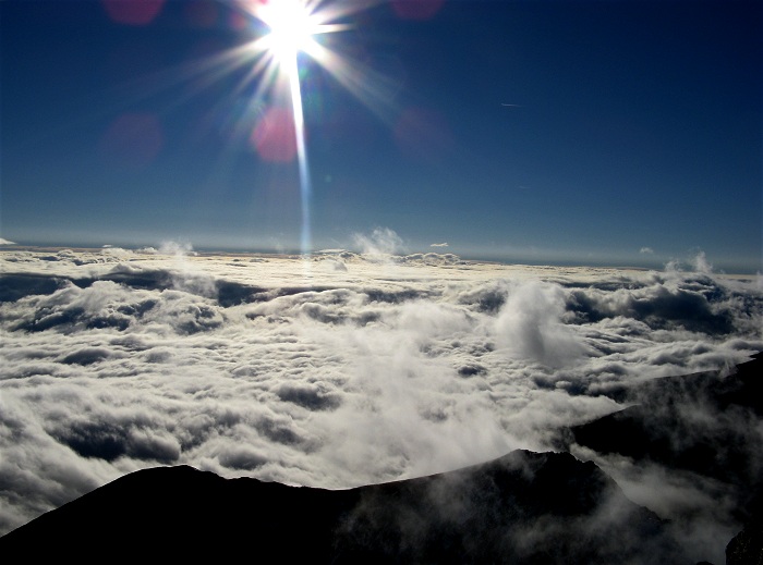 Somewhere in/above mountains